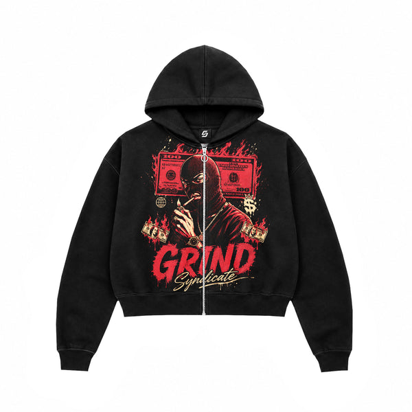 Grind Syndicate Money Graphic Zip-Up Hoodie