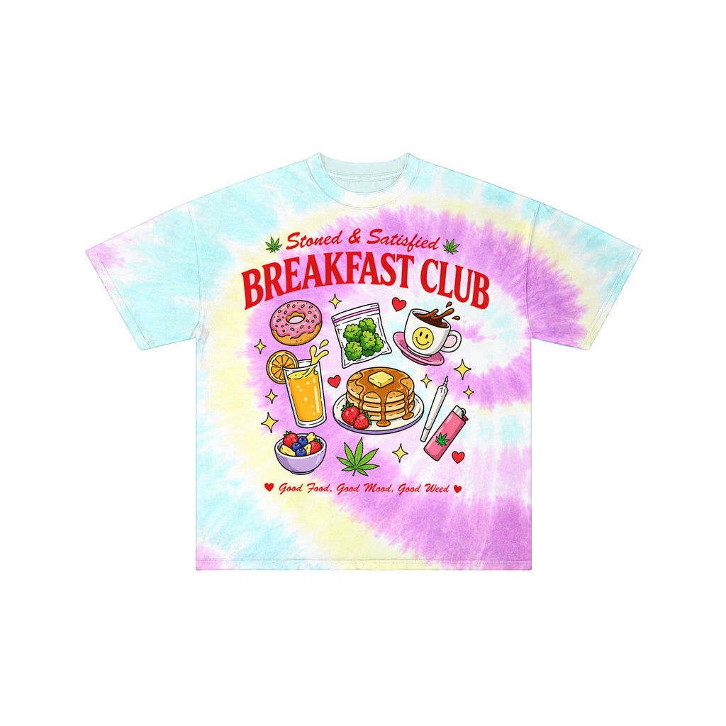 Stoned & Satisfied Breakfast Club Retro Tee
