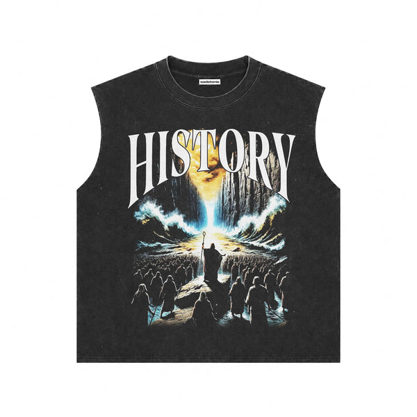 Moses Red Sea Muscle Tank Washed Cotton