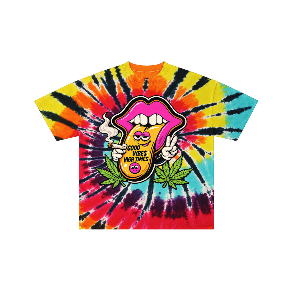Good Vibes Tie-Dye Graphic Tee