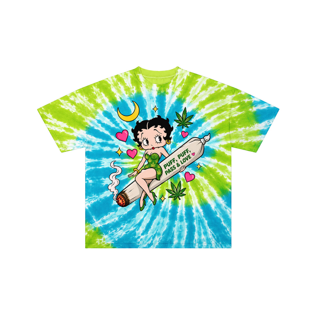 Vintage Puff Pass & Love 420 Graphic Tee