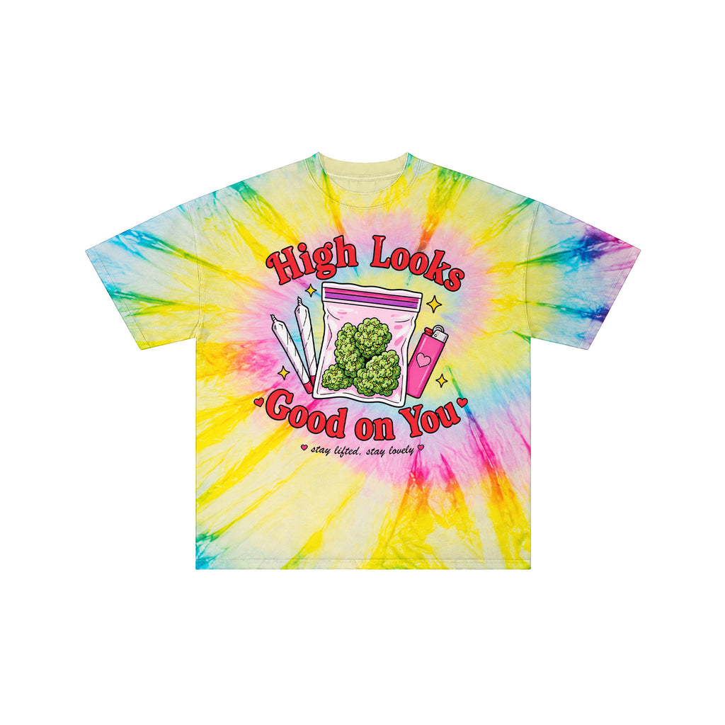 Vintage High Looks Good On You Tie Dye Tee
