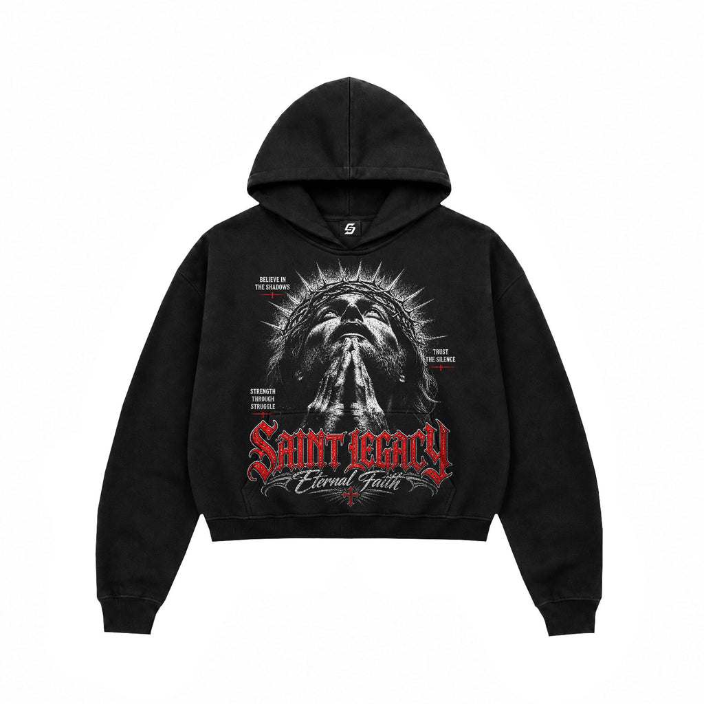 Saint Legacy Eternal Faith Graphic Black Hoodie