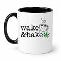 Wake and Bake Funny Ceramic Coffee Mug