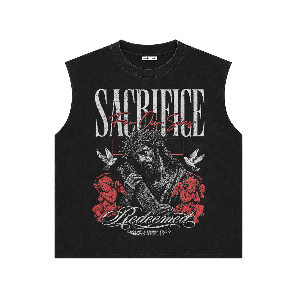 Sacrifice For Our Sins Crop Tank