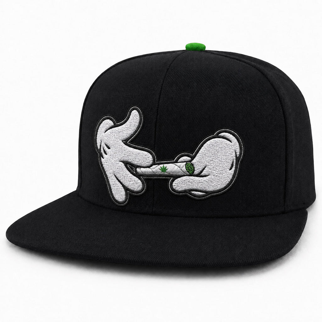 Cartoon Hands Rolling Snapback Hat