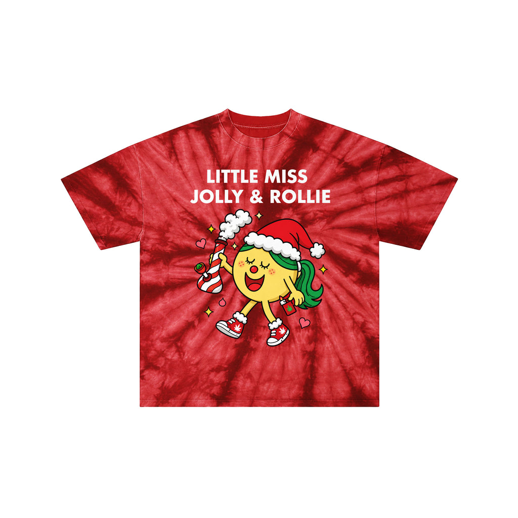Little Miss Jolly & Rollie Holiday Tie Dye Tee