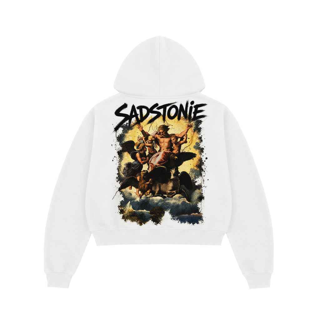 Renaissance Graphic Oversized White Hoodie