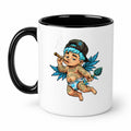 Stoner Cupid Tattoo Graphic Ceramic Mug