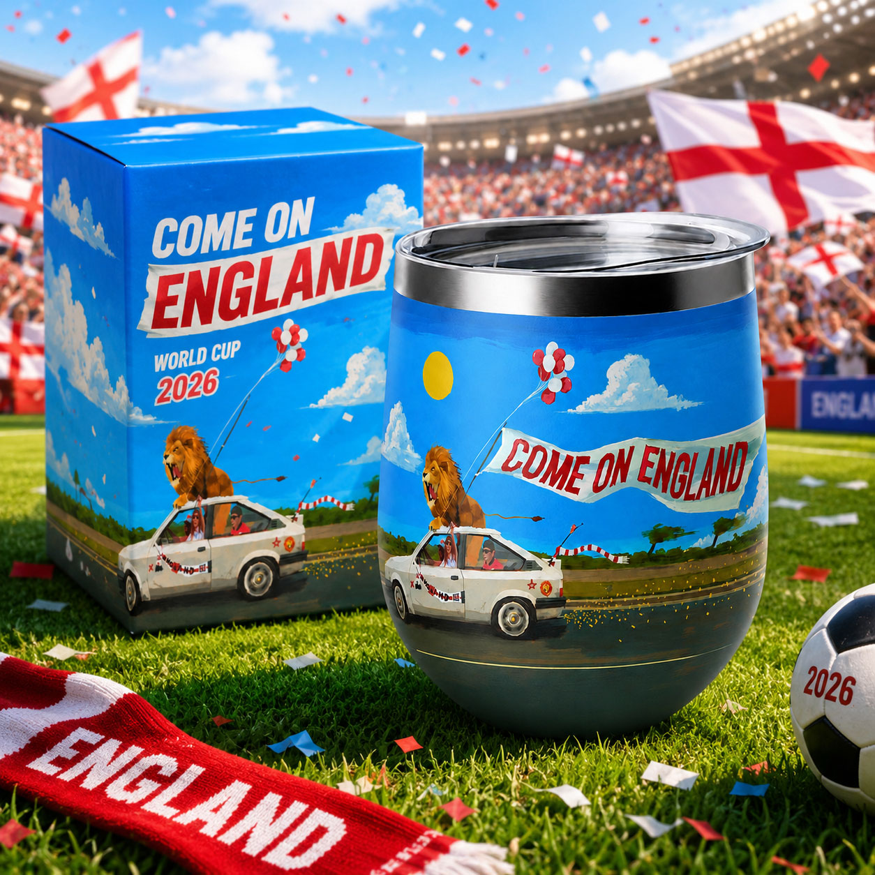 England Football Fan Insulated Wine Tumbler