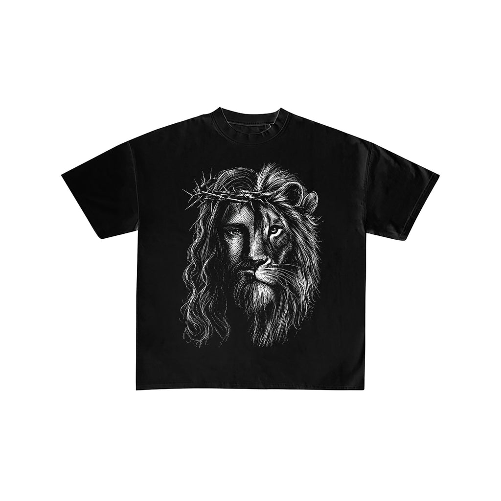 Jesus and Lion Crown of Thorns T-Shirt
