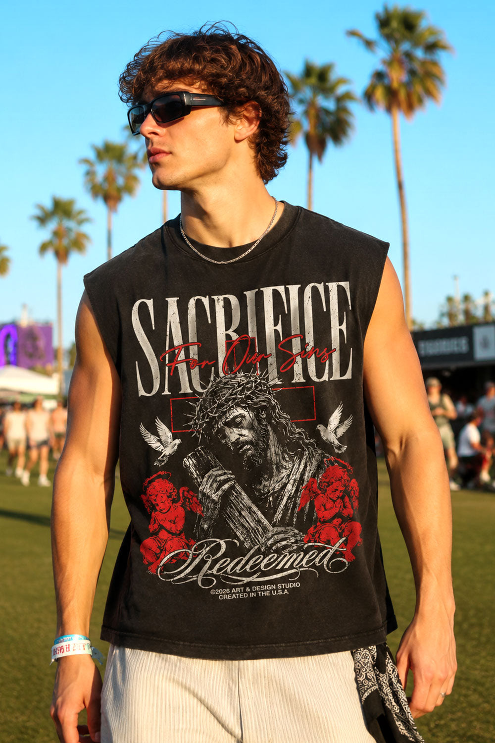 Sacrifice For Our Sins Crop Tank