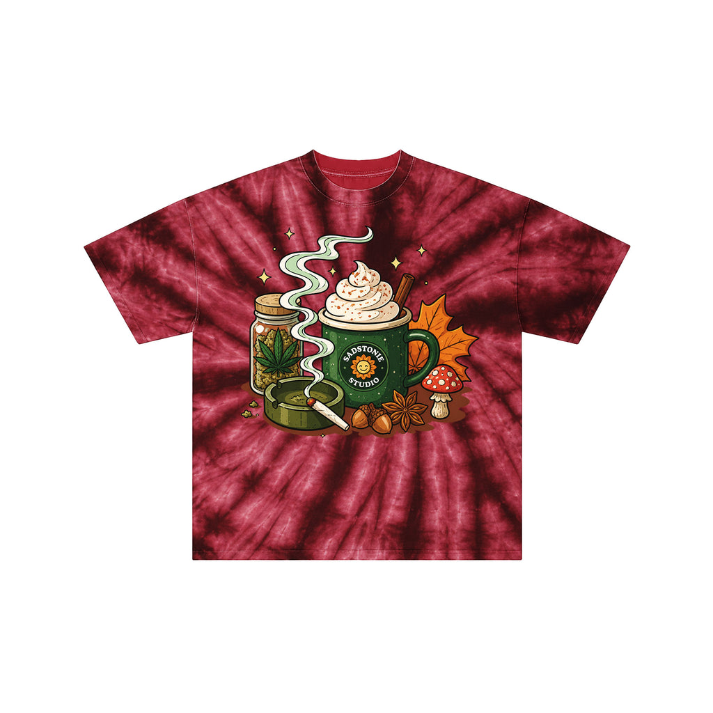 Wake and Bake Autumn Oversized Acid Wash Graphic Tee