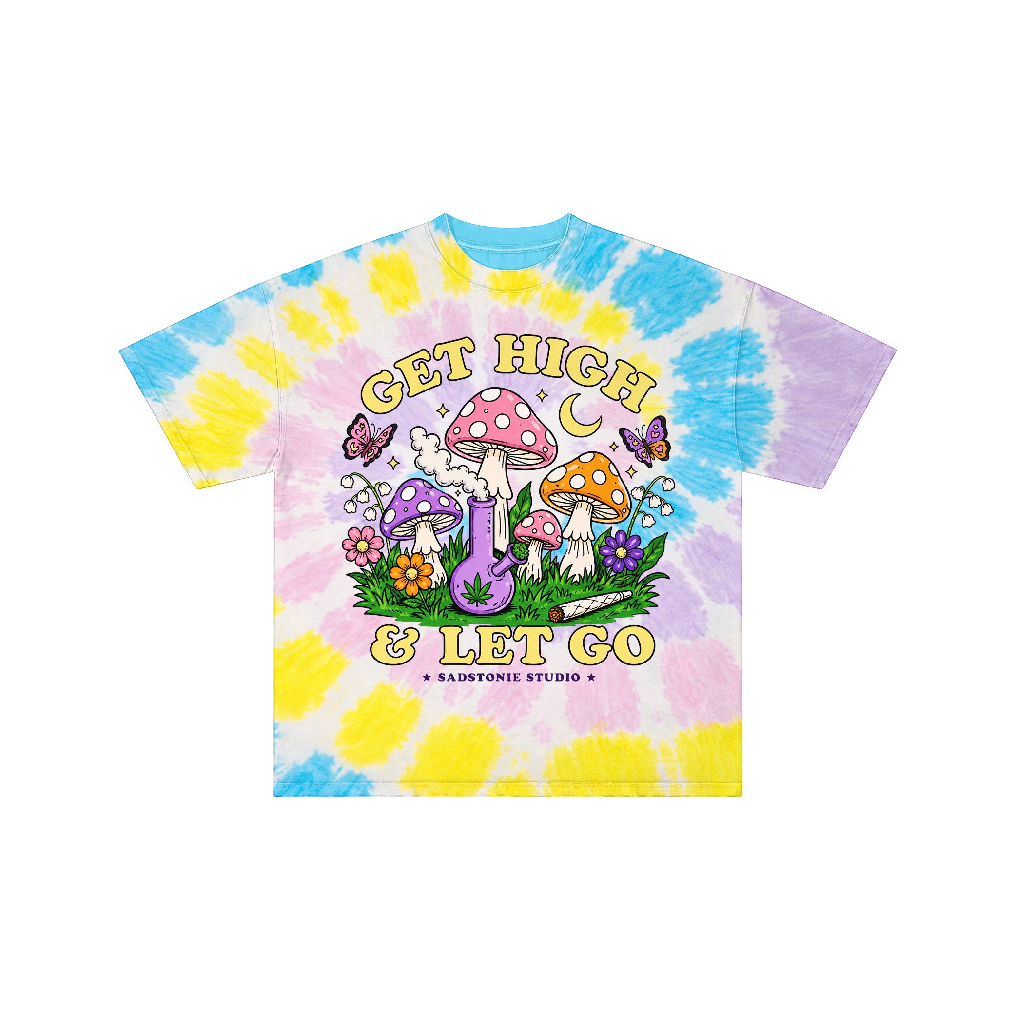 Retro Get High Tie-Dye 420 Graphic Tee