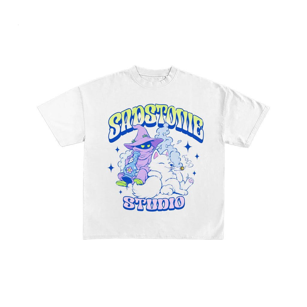 Sadstonie Studio Wizard White Graphic Tee