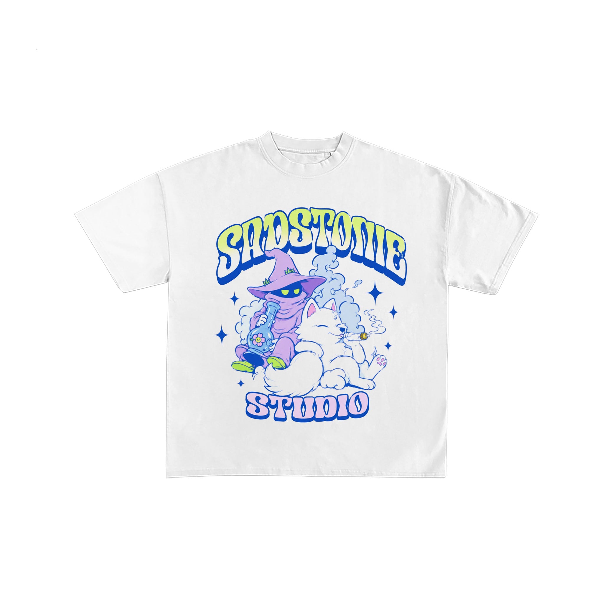 Sadstonie Studio Wizard White Graphic Tee