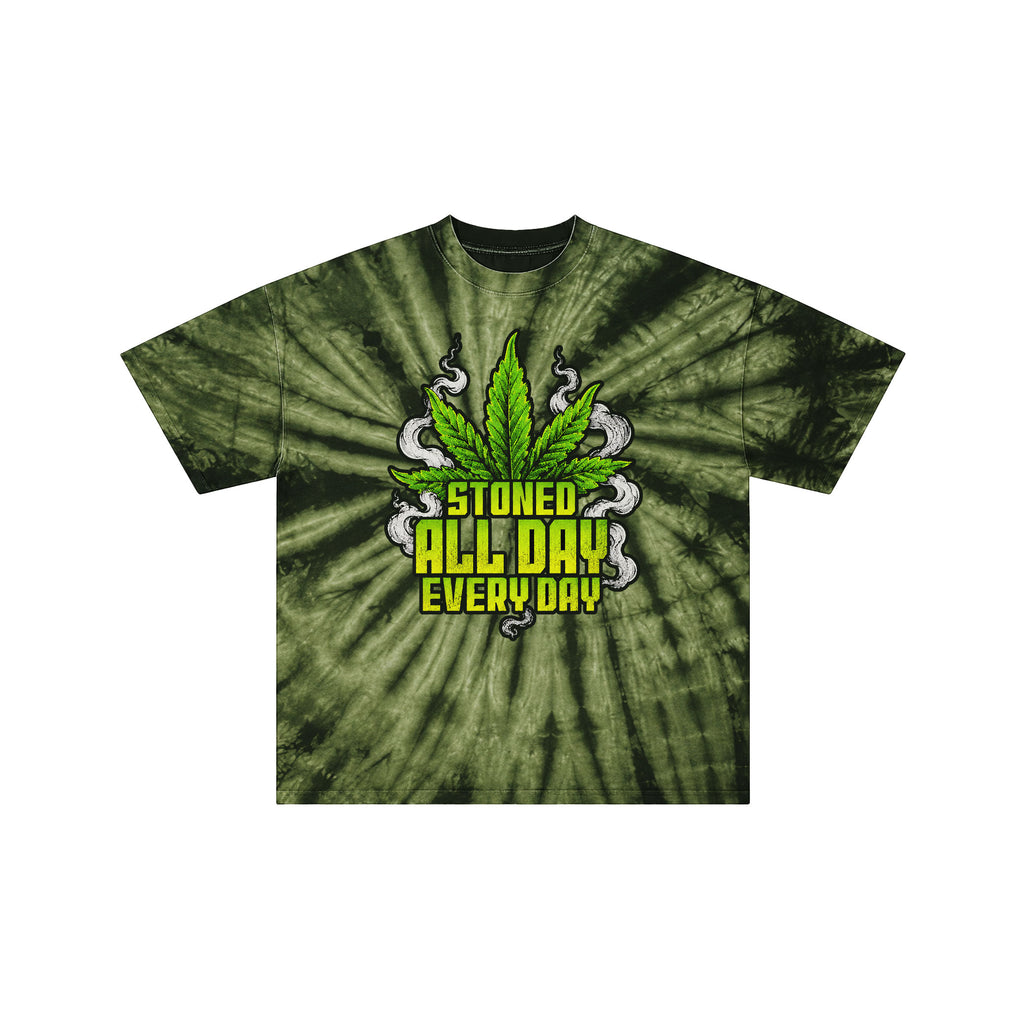 Stoned All Day Weed Tie Dye T-Shirt