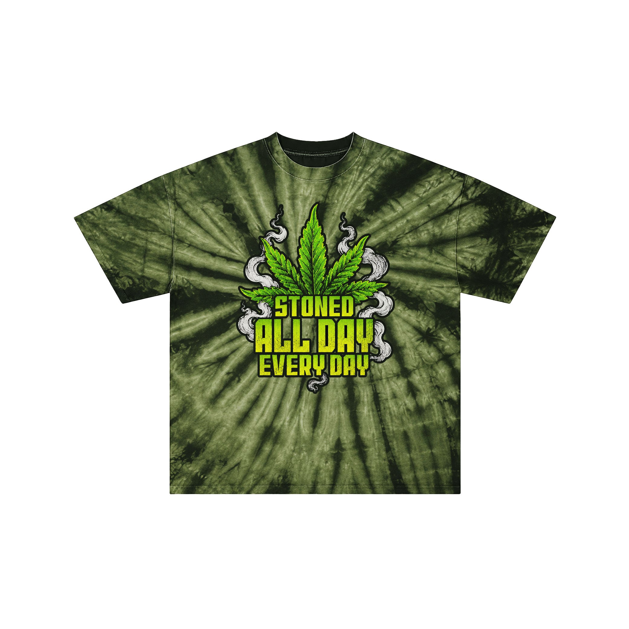 Stoned All Day Weed Tie Dye T-Shirt