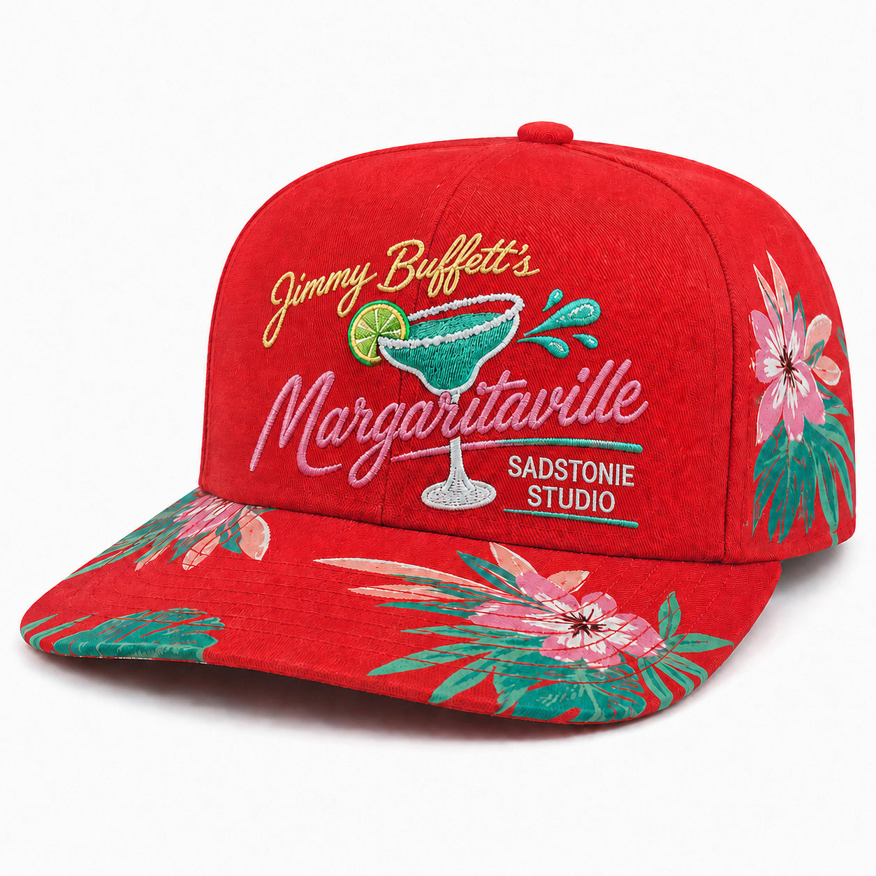 Jimmy Buffett Margaritaville Red Floral Hat