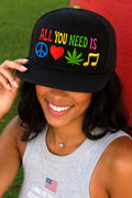 All You Need Is Love Peace Snapback Cap