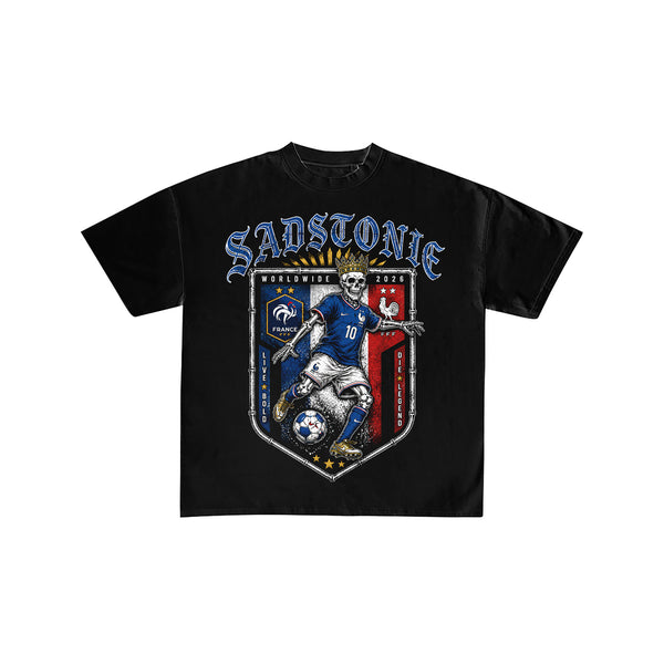 France Soccer Skeleton Graphic T-Shirt