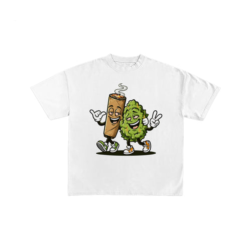 Best Buds Blunt & Weed Graphic White Tee