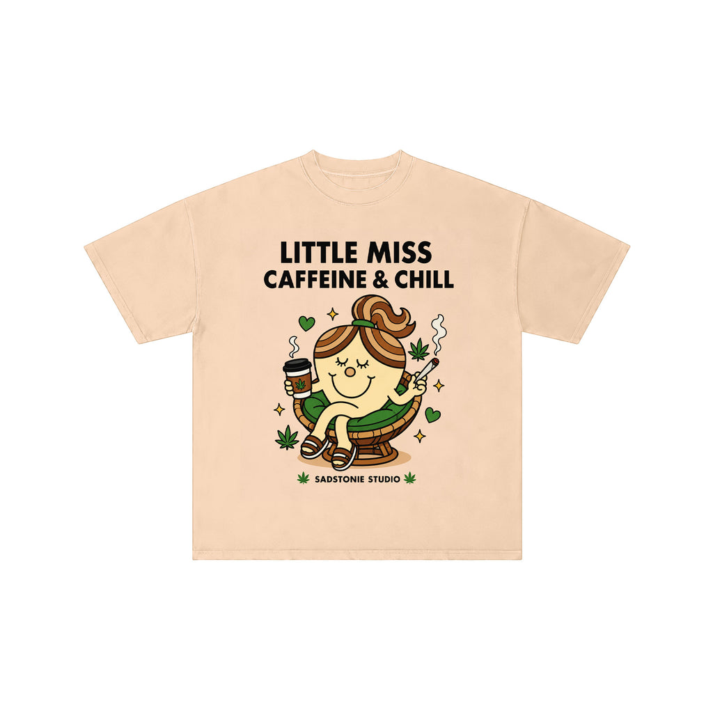 Little Miss Caffeine Chill Retro Graphic Tee