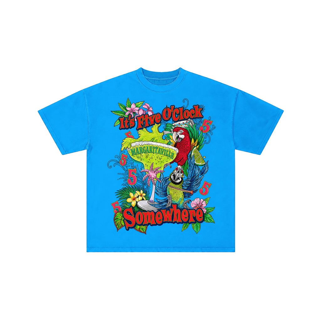 Margaritaville Five O'Clock Blue Graphic Tee