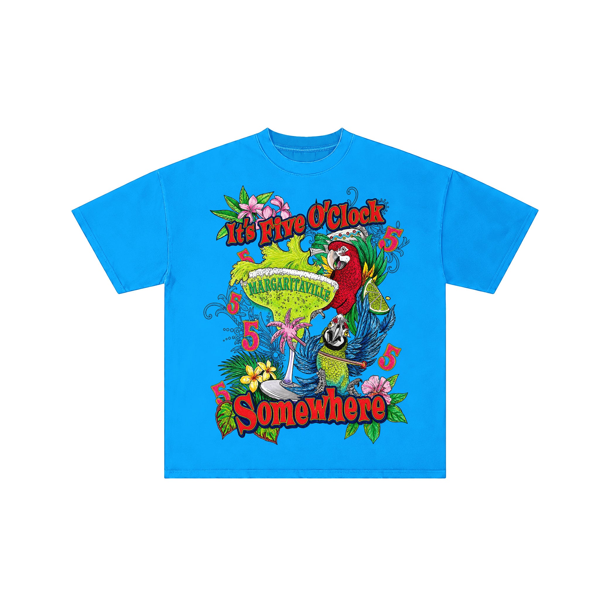 Margaritaville Five O'Clock Blue Graphic Tee