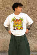 Beach Buds Surfer Graphic White Tee