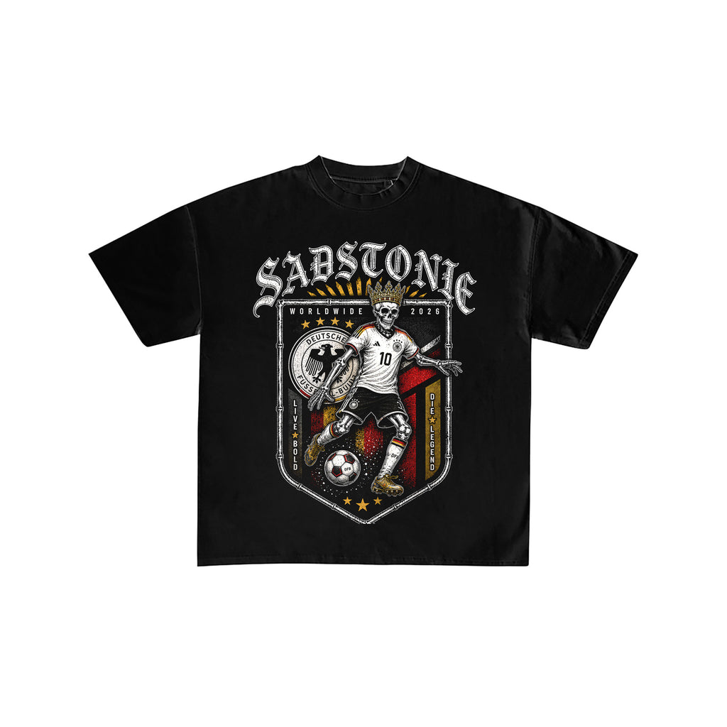 Germany Soccer Skeleton Graphic T-Shirt