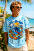 Jimmy Buffett Blue Tie Dye Surfer T-Shirt