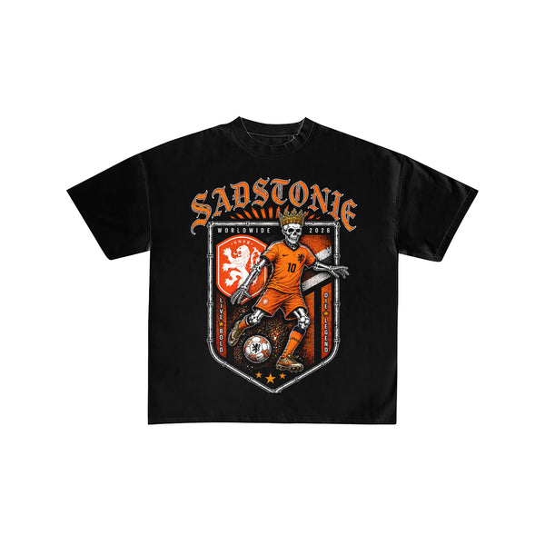 Netherlands Soccer Skeleton Graphic T-Shirt