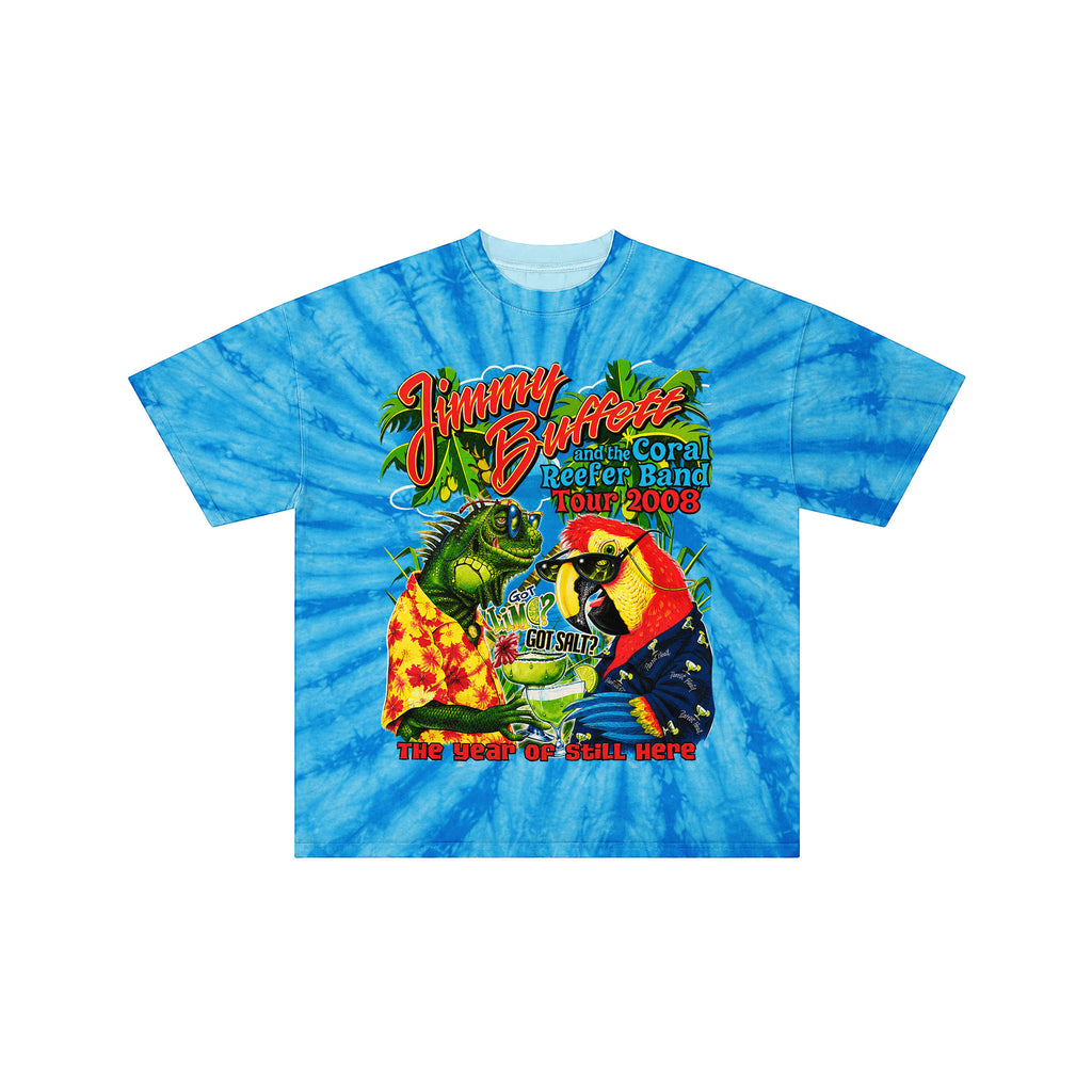 Jimmy Buffett 2008 Tour Blue Tie Dye T-Shirt