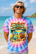 Jimmy Buffett 2015 Tour Pink Tie Dye T-Shirt