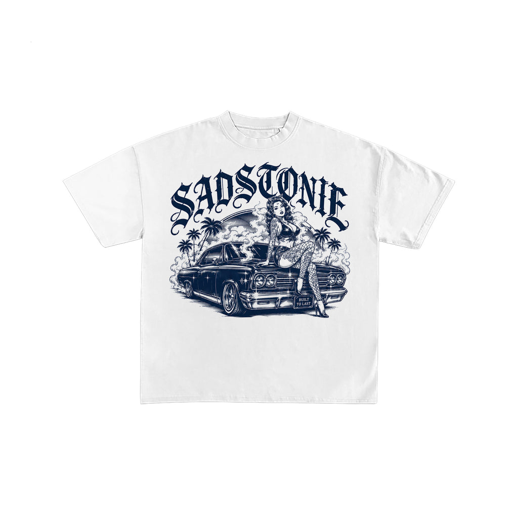 Lowrider Chicano Graphic White Tee
