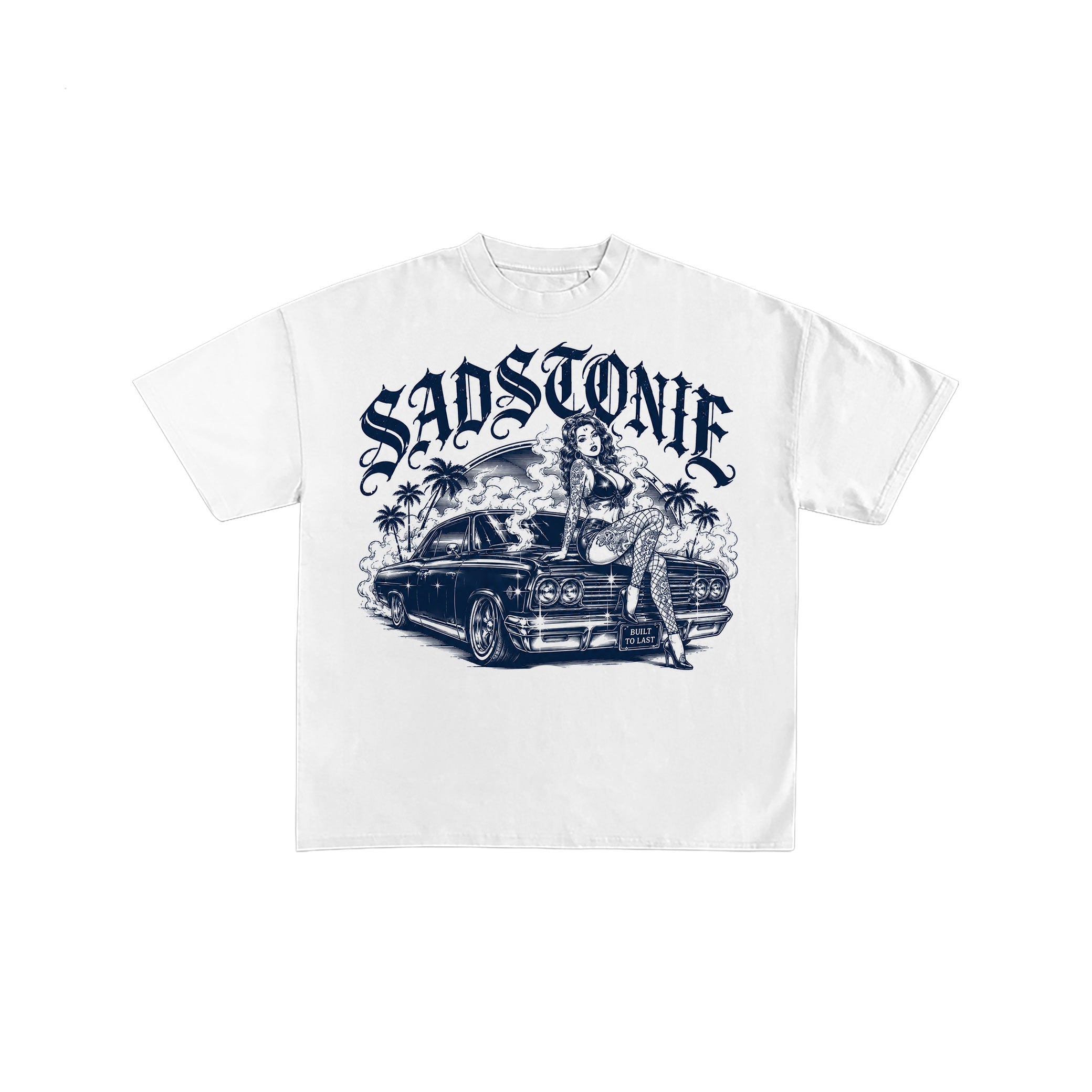 Lowrider Chicano Graphic White Tee