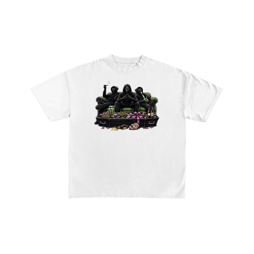 420 Heist Crew Graphic White T-Shirt