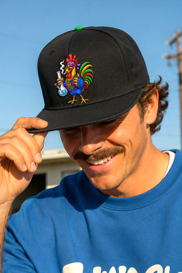 Stoner Rooster Bong Snapback Hat