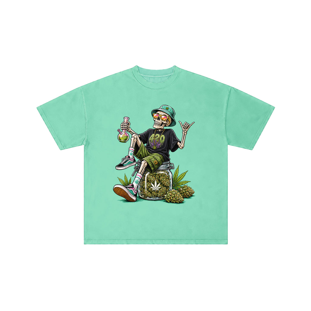 Skeleton Shaka Bong Stoners T-Shirt