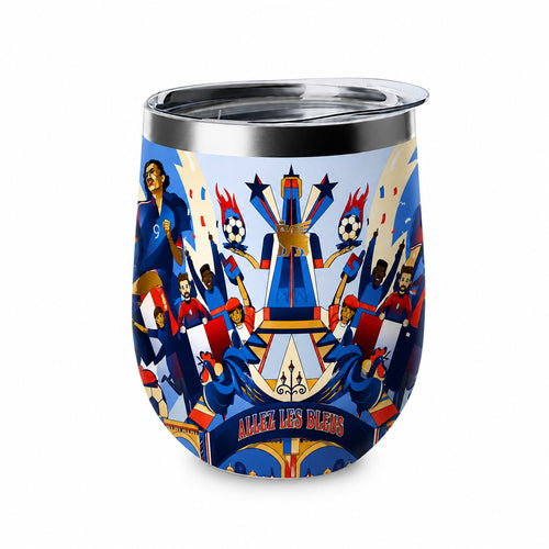 Allez Les Bleus France Football Wine Tumbler