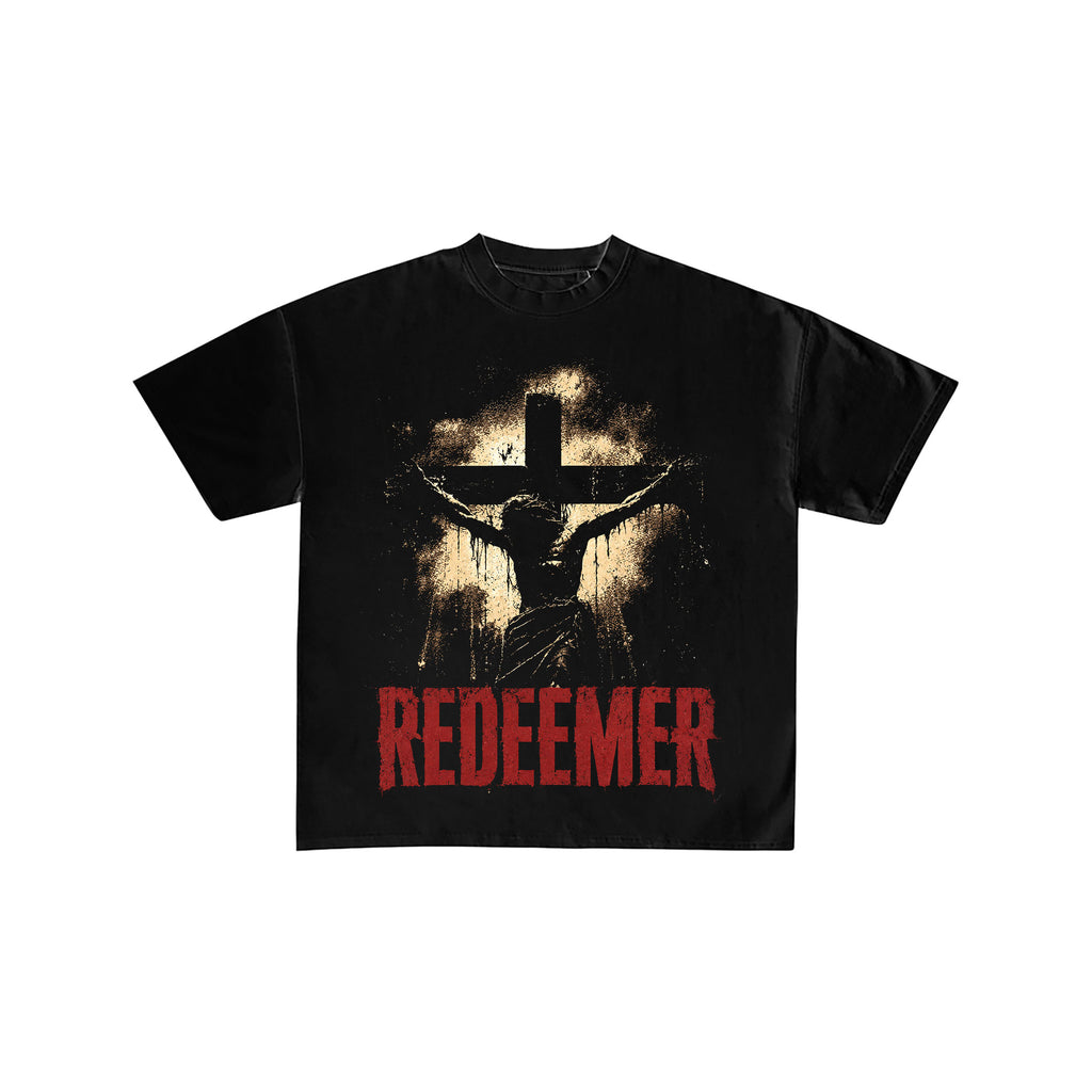Redeemer Crucifixion Black Graphic T-Shirt