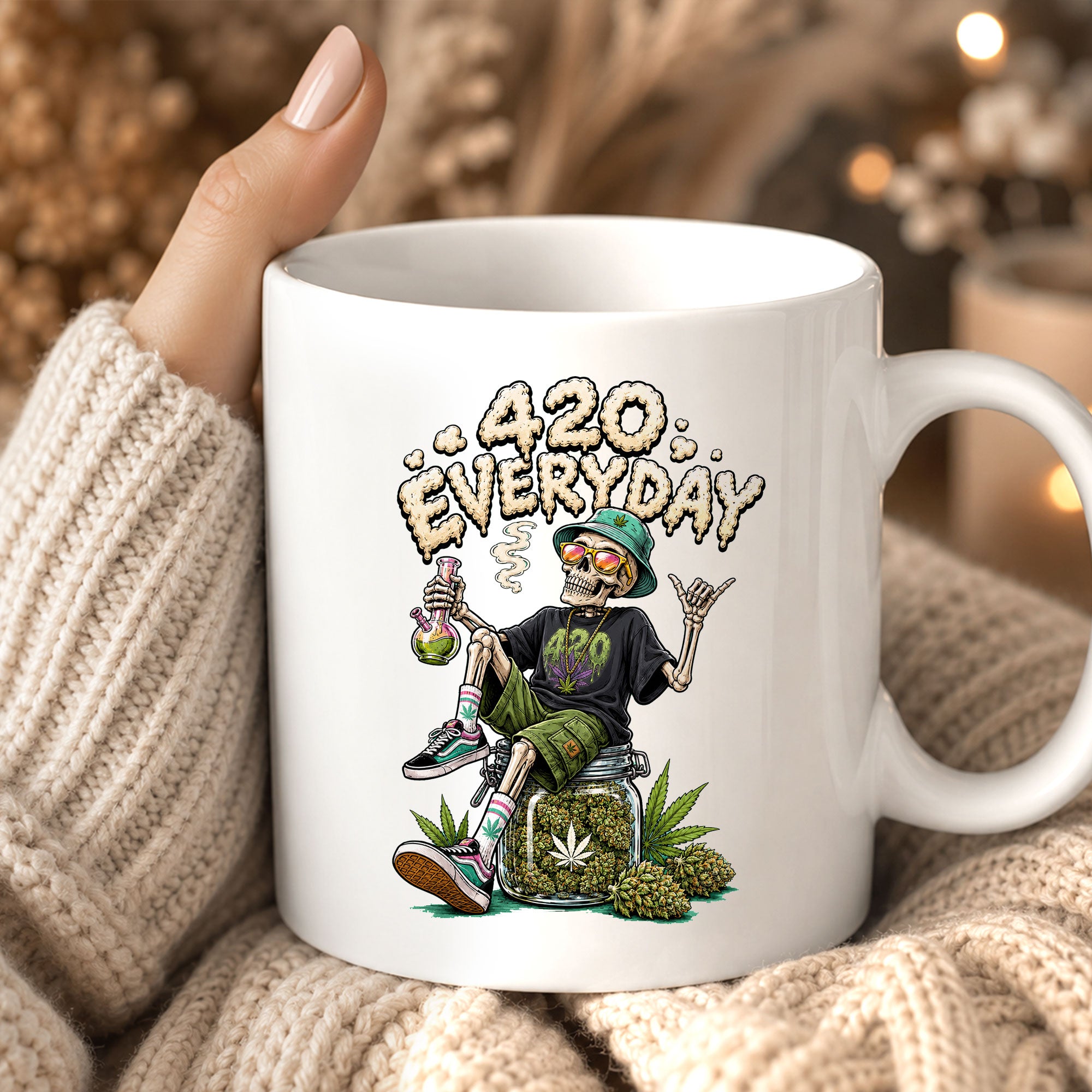 420 Everyday Skeleton Stoner Coffee Mug