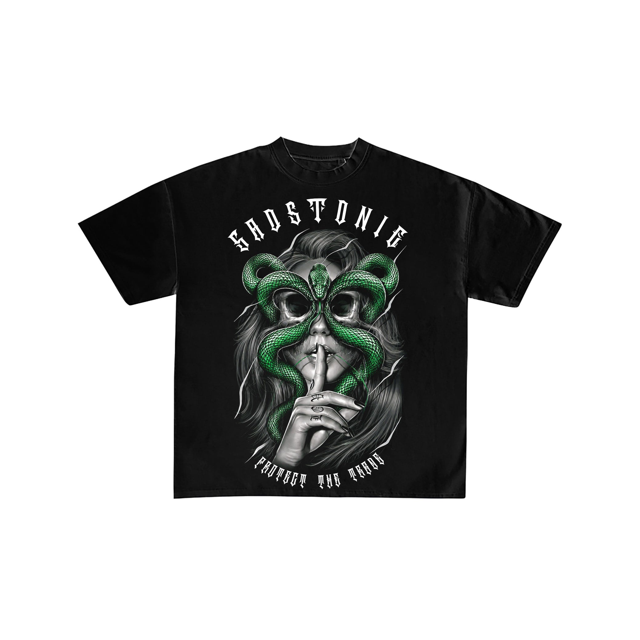 Medusa Snake Mask Gothic Graphic T-Shirt