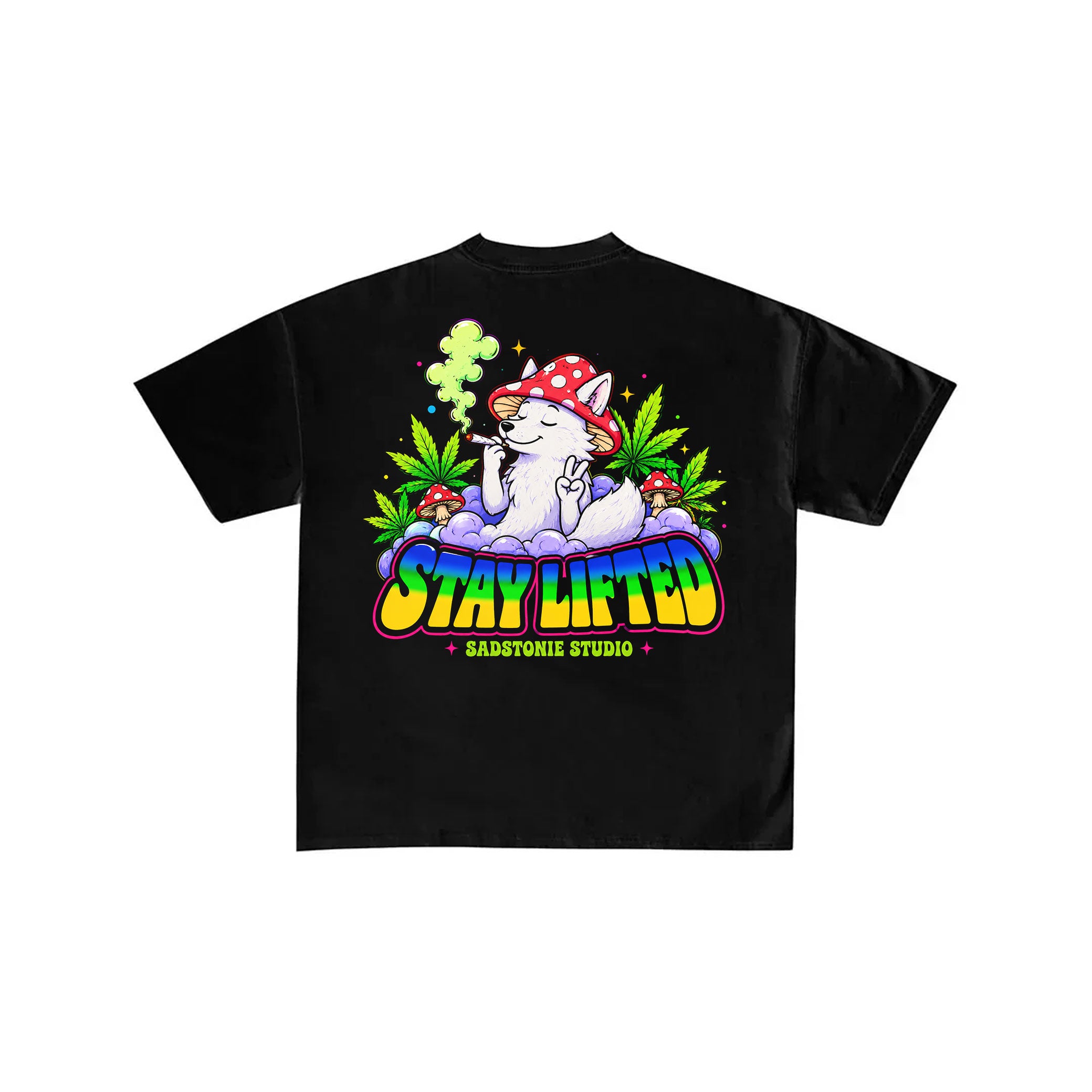 Stay Lifted Mushroom Wolf Graphic Tee