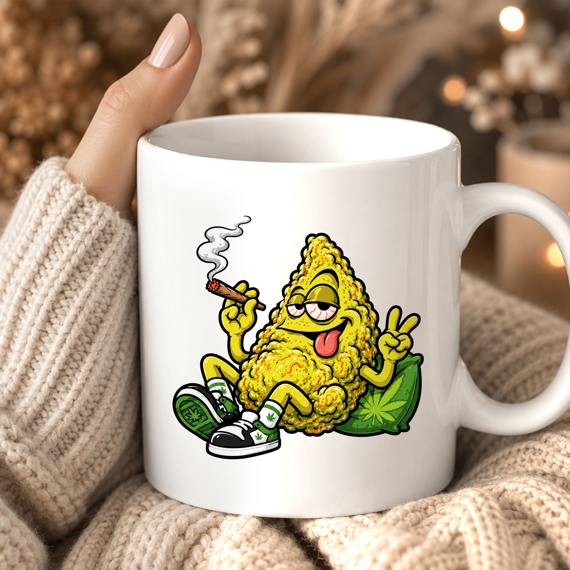 Peace Out Nug Ceramic Coffee Mug