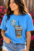 Stay Chill Iced Coffee Retro Graphic Tee
