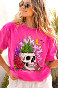 Gothic Skull Cannabis Vintage Graphic Tee