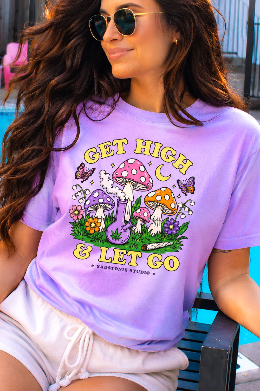 Get High & Let Go Retro Graphic Tee