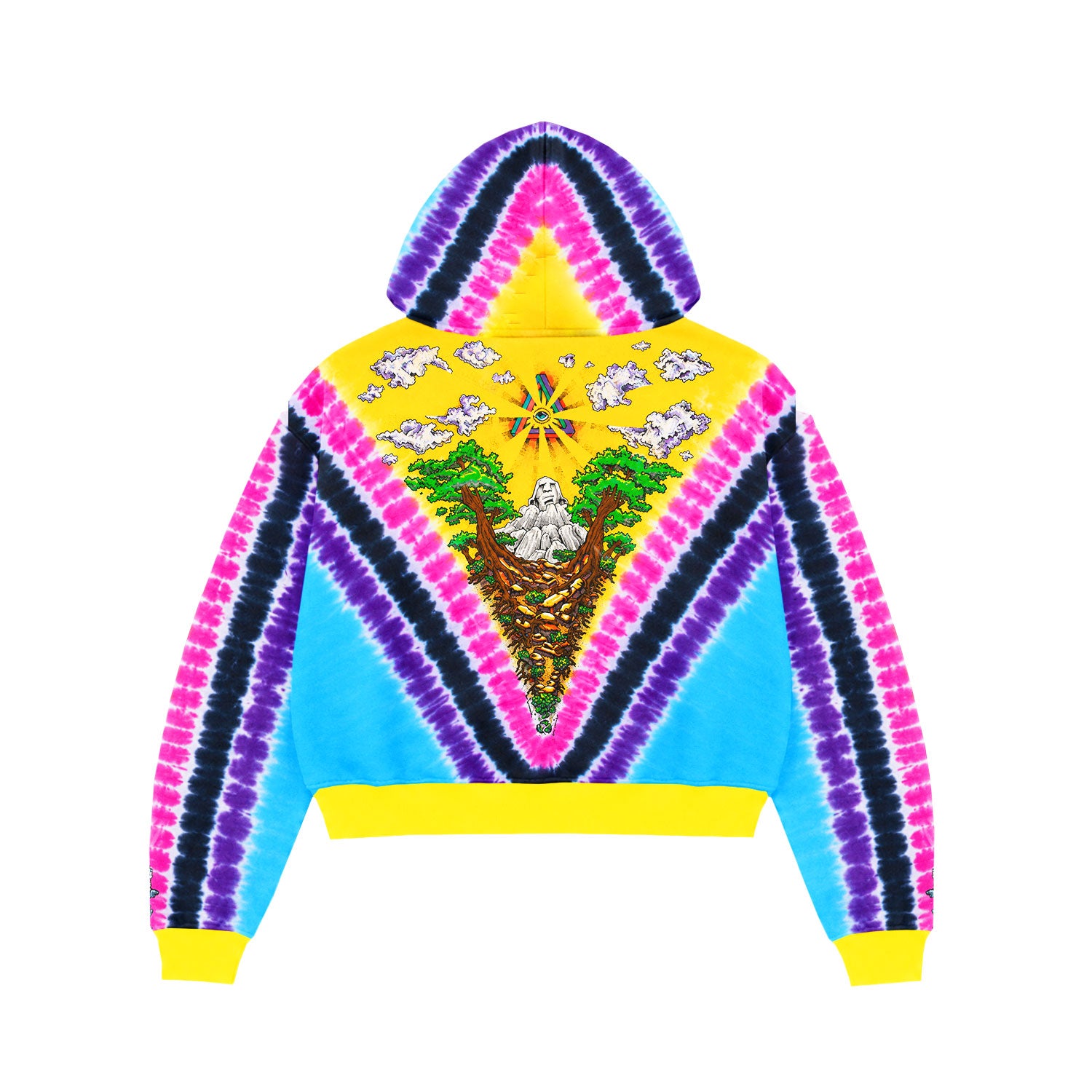 Psychedelic Tie-Dye Zip-Up Hoodie
